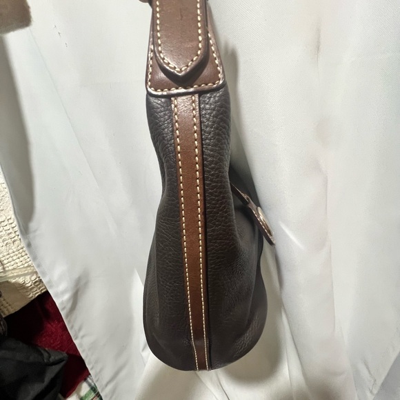 Vintage Dooney & Bourke Dark Brown Leather Hobo Bag - Picture 7 of 14